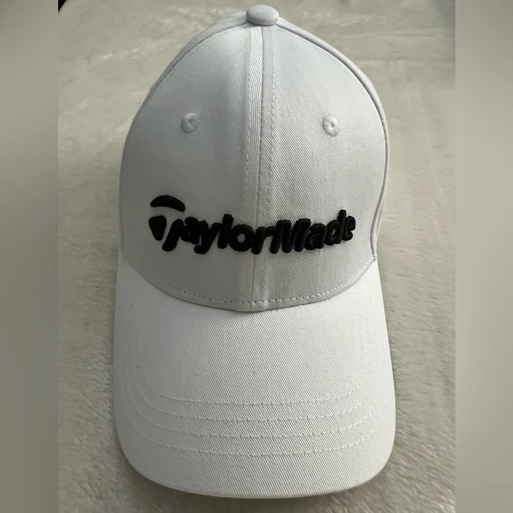 TaylorMade Classic White and Black Golf  Hat Cap